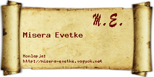 Misera Evetke névjegykártya